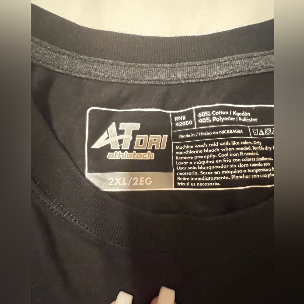 Athletech men’s xxl black t shirt